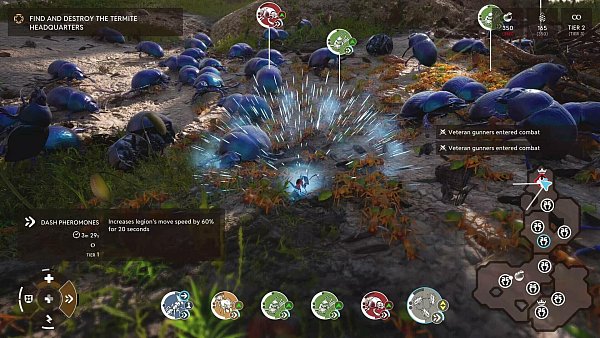 Eine Armee von Mistkäfern unterstützt uns im Kampf gegen fiese Termiten. - © Microids