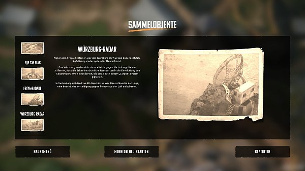 Auf den einzelnen Karten sind kleine Fotos verteilt, die wir einsammeln können und damit Informationen über Fahrzeuge, Gebäude oder Waffen aus dem Zweiten Weltkrieg erhalten. - © Kalypso Media