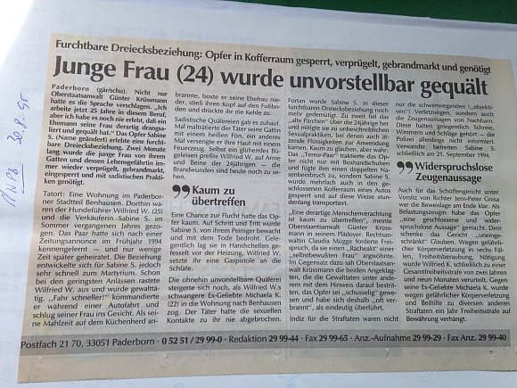 Wilfried W. ist bereits 1995 zu zwei Jahren Haft verurteilt worden. - © Archiv
