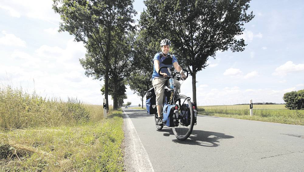 app aufnahme der strecke mit dem fahrrad