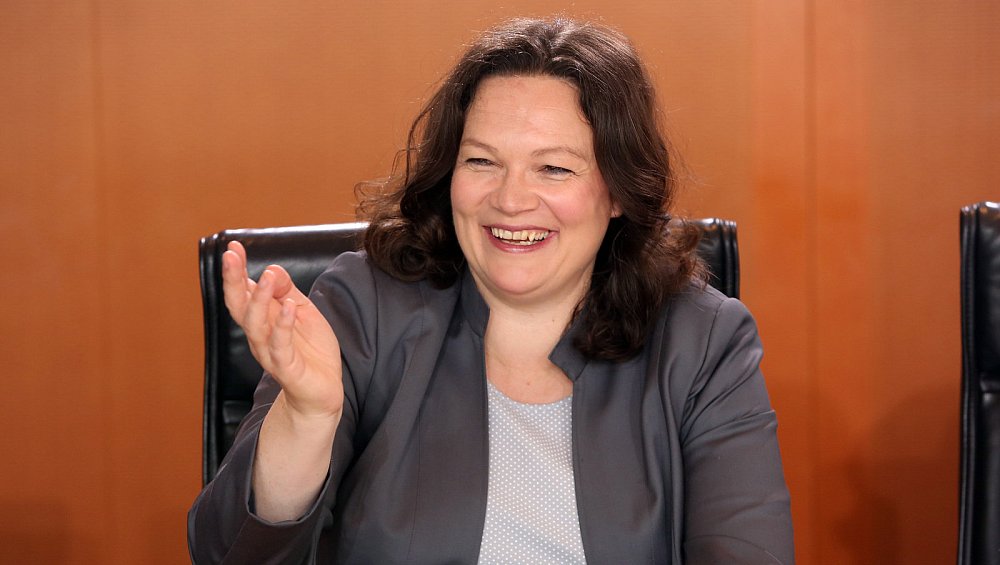Bundesministerin Andrea Nahles kommt zum \